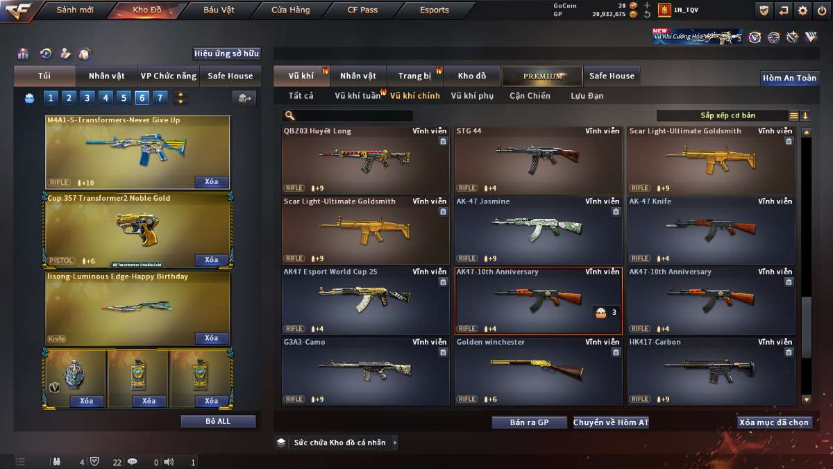 shop acc cf uy tin gia re